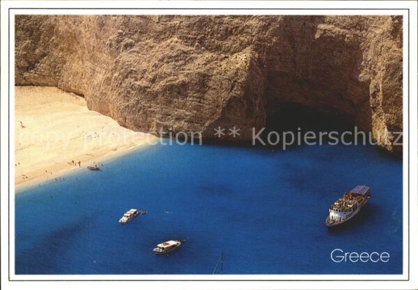 Griechenland Greece Bucht Strand Fährschiff Fliegeraufnahme