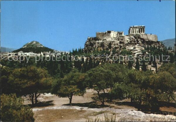 Athenes Athen Akropolis und der Lykabette Tempel Ruin