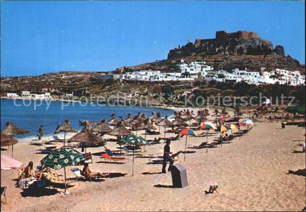 Lindos Lindo Strand Akropolis Ruine Antike