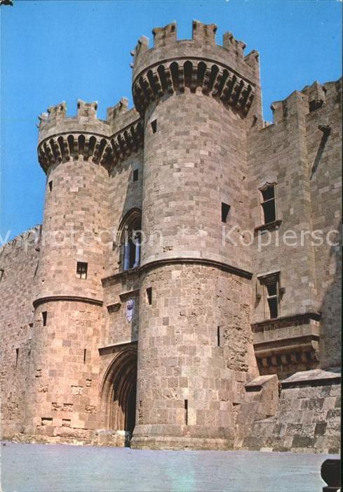 Rhodos Rhodes Aegaeis Entree du Palais du Grand Maitre Grossm