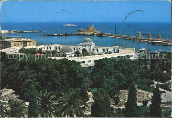 Rhodos Rhodes Aegaeis Blick auf den Hafen