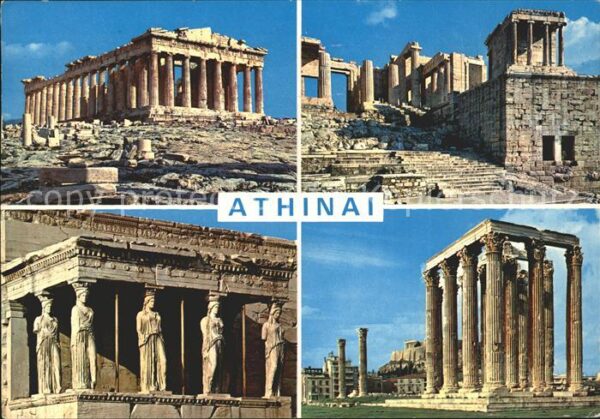 Athenes Athen Akropolis Parthenon Proplylae Caryatide