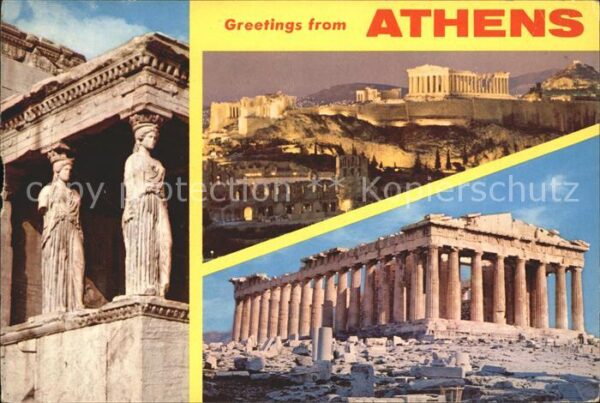 Athens Athen Akropolis Caryatides Parthenon Tempel A