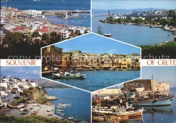 Crete Kreta Teilansichten Hafen Fischerboot Festung