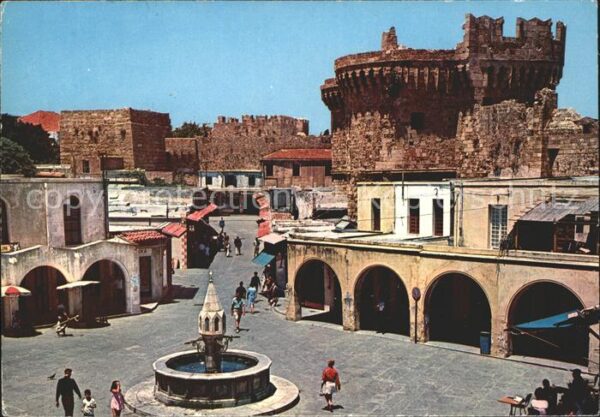 Rhodos Rhodes Aegaeis Altstadt Brunnen Ruine