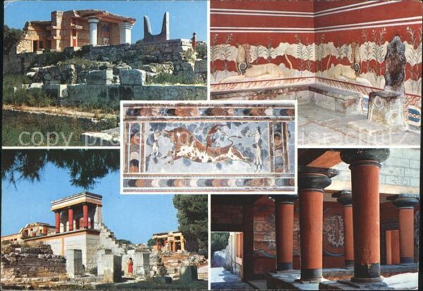 Cnossos Kreta Palast Ruine Antike Wandmalerei