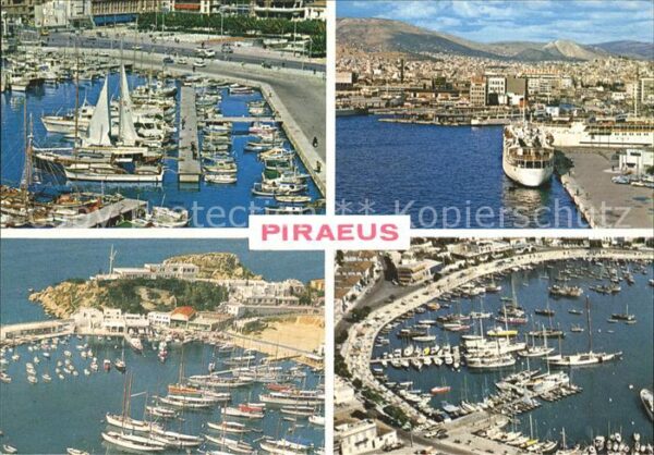 Piraeus Hafen Segelyachten Fährschiff