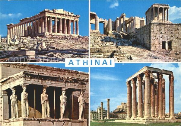 Athenes Athen Akropolis Parthenon Caryatides Tempel A