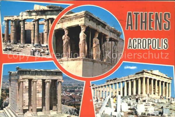 Athens Athen Akropolis Parthenon Caryatiden Tempel A