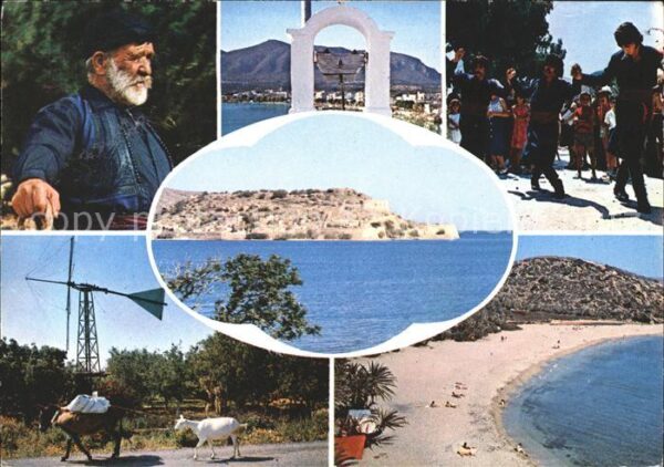 Kreta Crete Strand Esel Ziege Inselbewohner Volksta