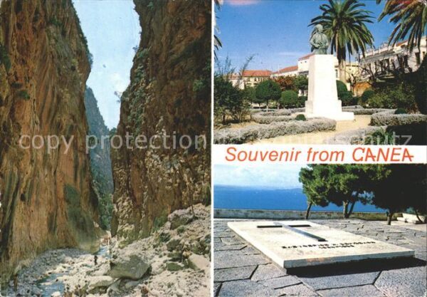 Canea Chania Schlucht Denkmal Gedenktafel