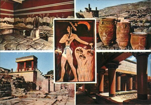 Cnossos Kreta Palast Tempel Antike Krug Wandmalerei