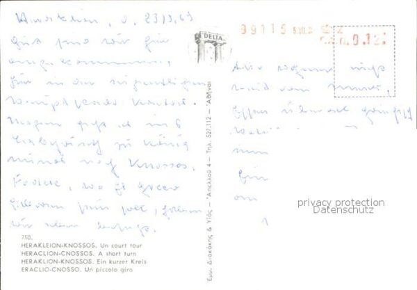 Knossos Cnosse Kreta Teilansicht mit Kirche Plastik Palast T – Bild 2