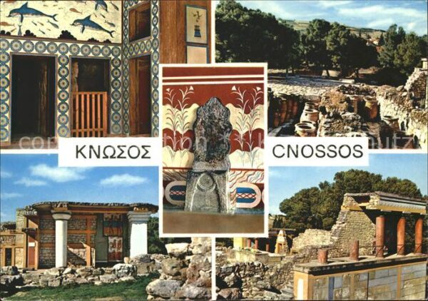 Cnossos Kreta Palast Tempel Ruine Antike Wandmalerei