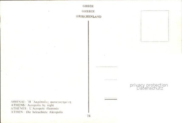 Athenes Athen Beleuchtete Akropolis bei Nacht Tempel – Bild 2