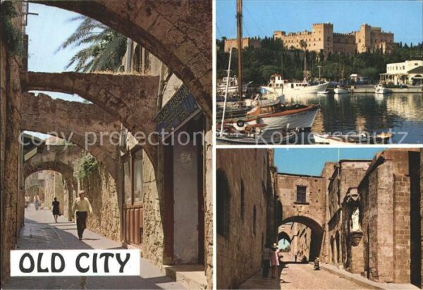 Rhodos Rhodes Aegaeis Old City Altstadt Ritterpalast Hafen Fi