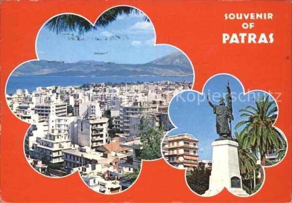 Patras Blick über die Stadt Denkmal Statue
