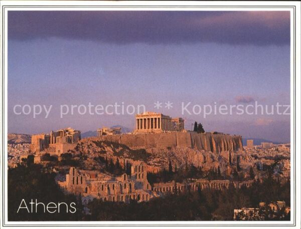 Athenes Athen Akropolis in der Abendsonne Tempel Ruin