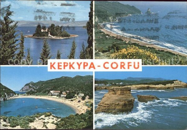Corfu Korfu Teilansichten Insel Strand Felsküste