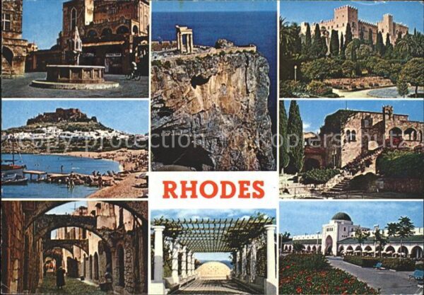 Rhodos Rhodes Aegaeis Teilansichten Tempel Ruine Antike Gross