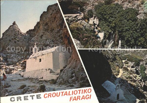 Rethymno Kreta Croutaliotiko Faragi Schlucht Kapelle