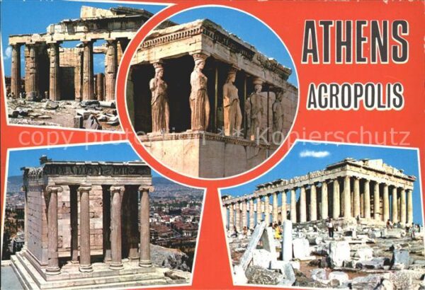 Athenes Athen Akropolis Parthenon Caryatides Tempel R