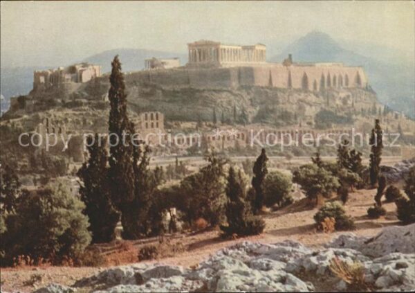 Athenes Athen Akropolis in der Morgensonne Tempel Rui