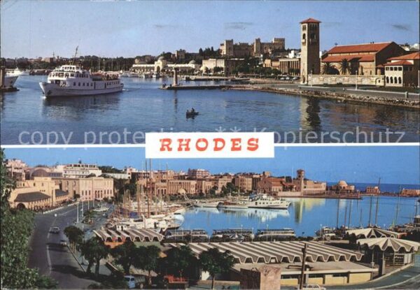 Rhodos Rhodes Aegaeis Hafen Fährschiff