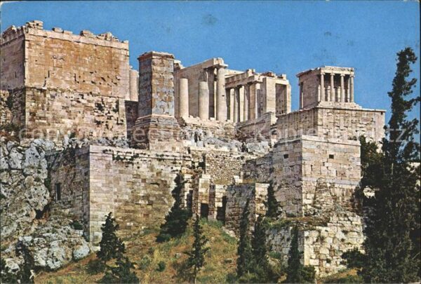 Athenes Athen Propyläen der Akropolis