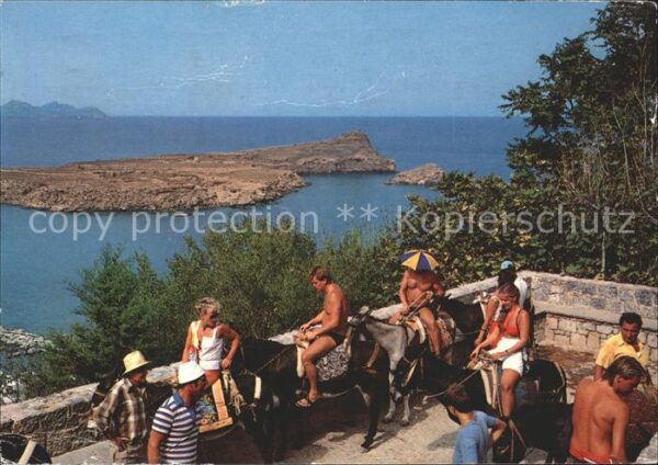 Lindos Lindo Panorama Blick von Aussichtsplattform E