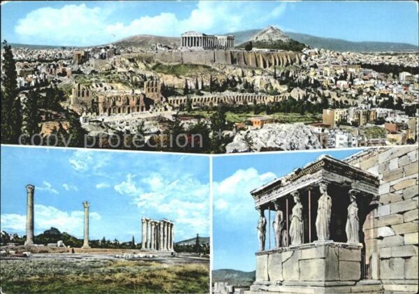 Athenes Athen Akropolis Caryatides Tempel Ruine Antik
