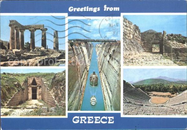 Griechenland Greece Kanal von Korinth Tempel Antike Stätten