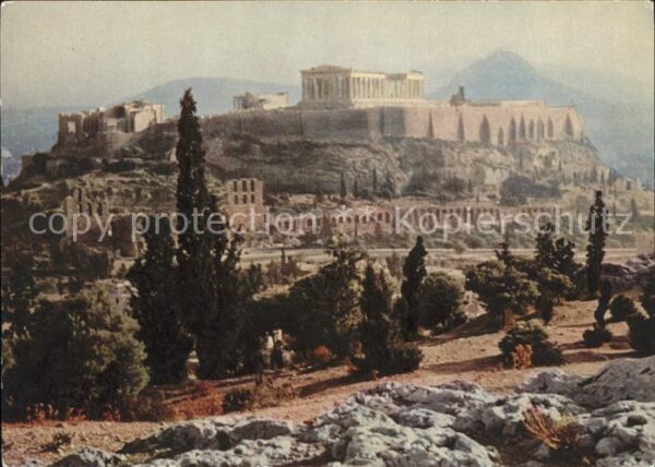 Athenes Athen Akropolis in der Morgensonne Tempel Rui