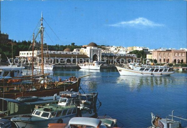 Rhodos Rhodes Aegaeis Hafen Neuer Markt