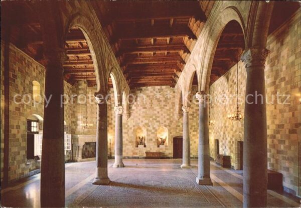 Rhodos Rhodes Aegaeis Festsaal Palastes Grossmeisters
