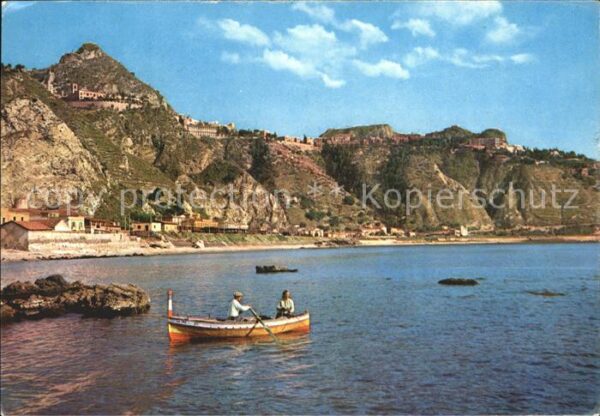 Taormina Sizilien vom Kap Naxos Boot