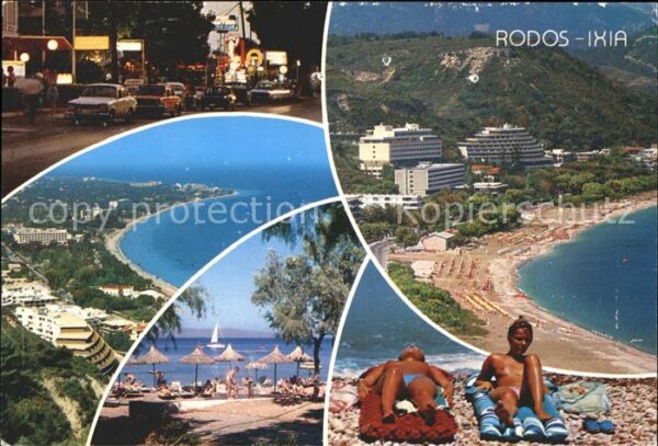 Rhodos Rhodes Aegaeis Strand Hotels Strassenansicht