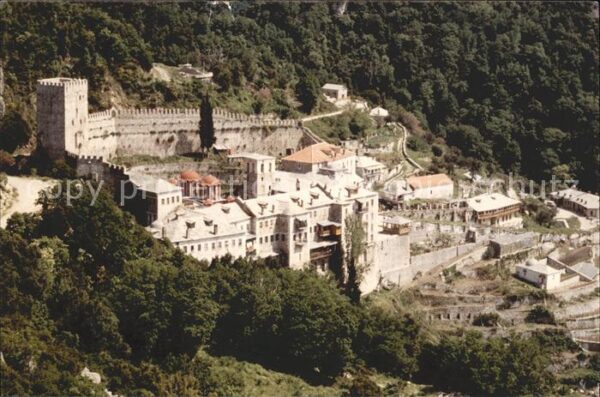 Griechenland Greece Ajion Paklon Teilansicht Burg