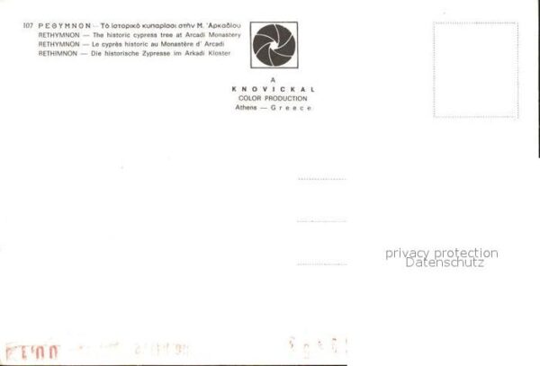 Rethymno Kreta Historische Zypresse Arkdi Kloster – Bild 2
