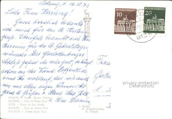 Rhodos Rhodes Aegaeis Hafen Saint Paul – Bild 2