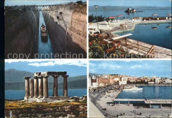 Korinth Corinthe Temple Apollon Hafen