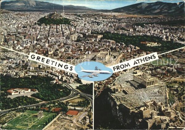 Athens Athen Fliegeraufnahme Flugzeug