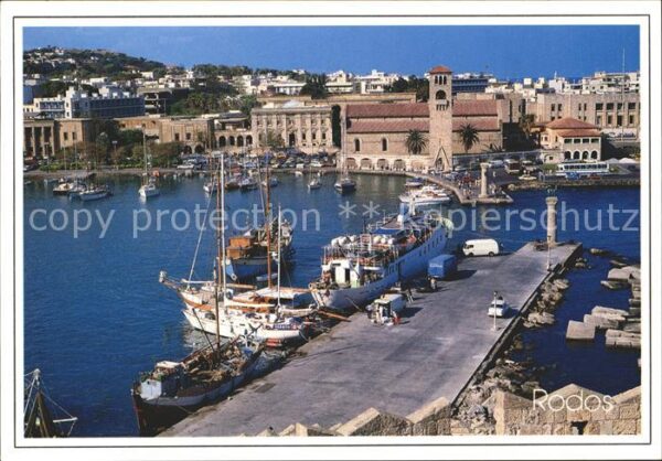 Rhodos Rhodes Aegaeis Mandraki Hafen