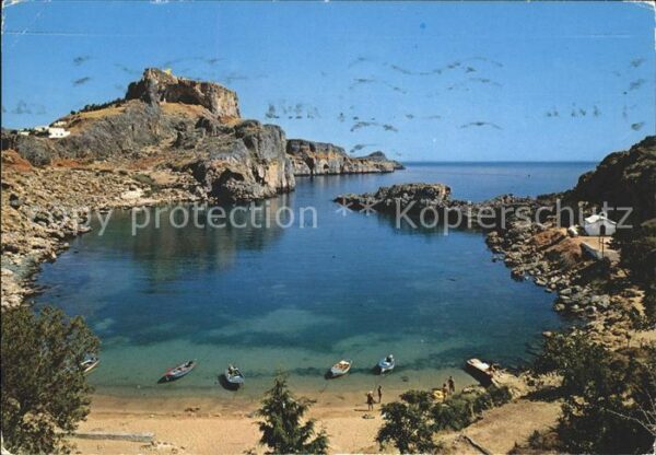 Rhodos Rhodes Aegaeis Lindos St. Pauls Hafen
