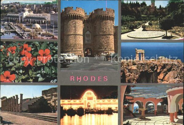 Rhodos Rhodes Aegaeis Teilansichten