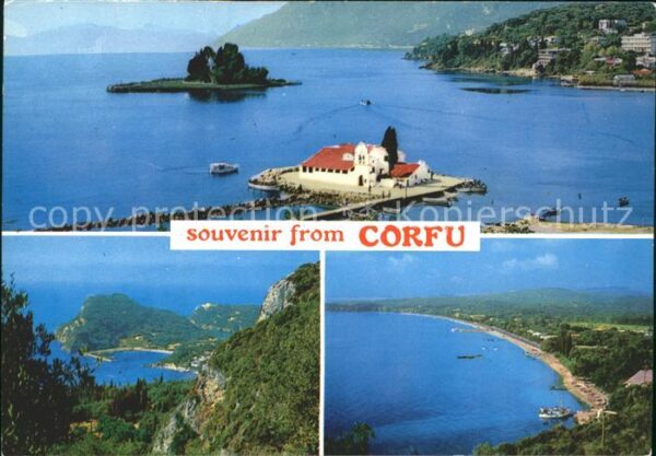 Corfu Korfu Fliegeraufnahme Strand