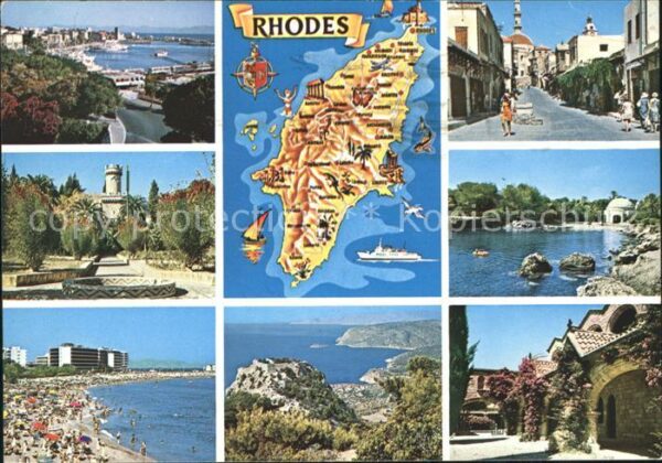 Rhodos Rhodes Aegaeis Teilansichten