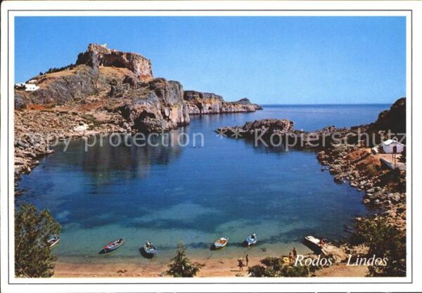 Lindos Lindo Boote Strand Bucht
