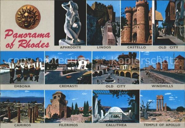 Rhodos Rhodes Aegaeis Aphrodite Lindos Castello Old City File