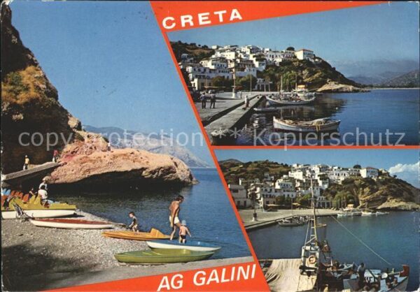Kreta Crete Ag. Galini Strand Hafen Boote